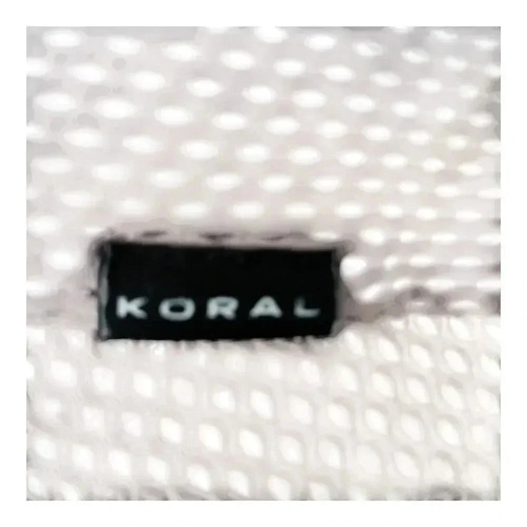 Koral Cropped Top Long Sleeve Textured Pullover Mock Neck Beige Tan Medium - Picture 4 of 5